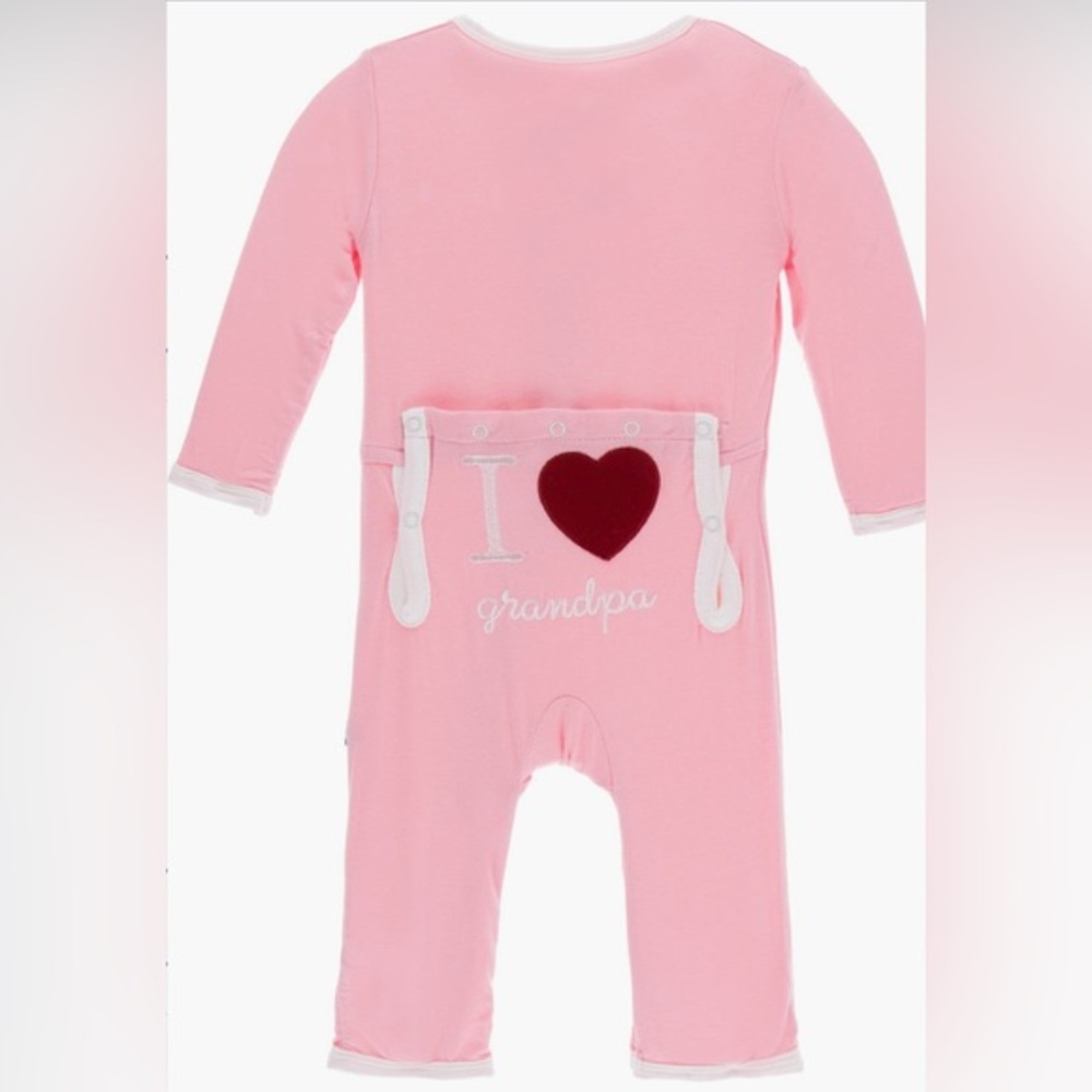 NEW…KicKee Pants Pink One-Piece "I ♥ Grandpa" Romper